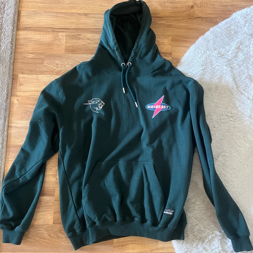 Dark Green Mr. Beast Hoodie